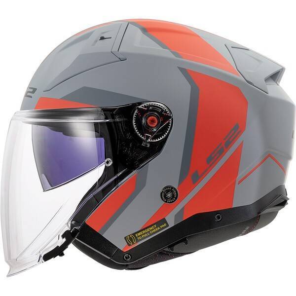 LS2 OF603 INFINITY II FOCUS - VERMELHO/CINZENTO