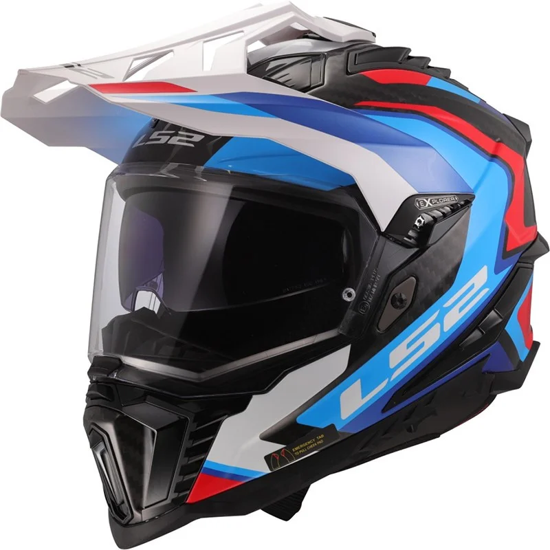 LS2 MX701 EXPLORER CARBON FRONTIER II - AZUL/BRANCO